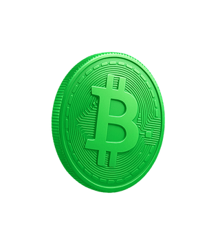 Floating card showing data visualization of crypto market analytics
